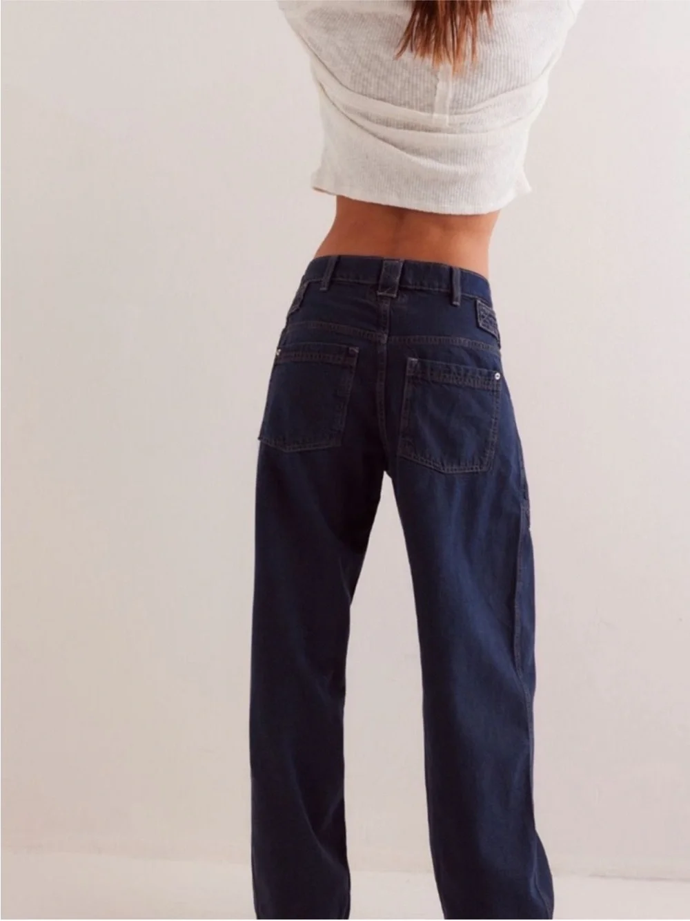 Free People We The Free Blue Jay Belted Boyfriend Jeans 25